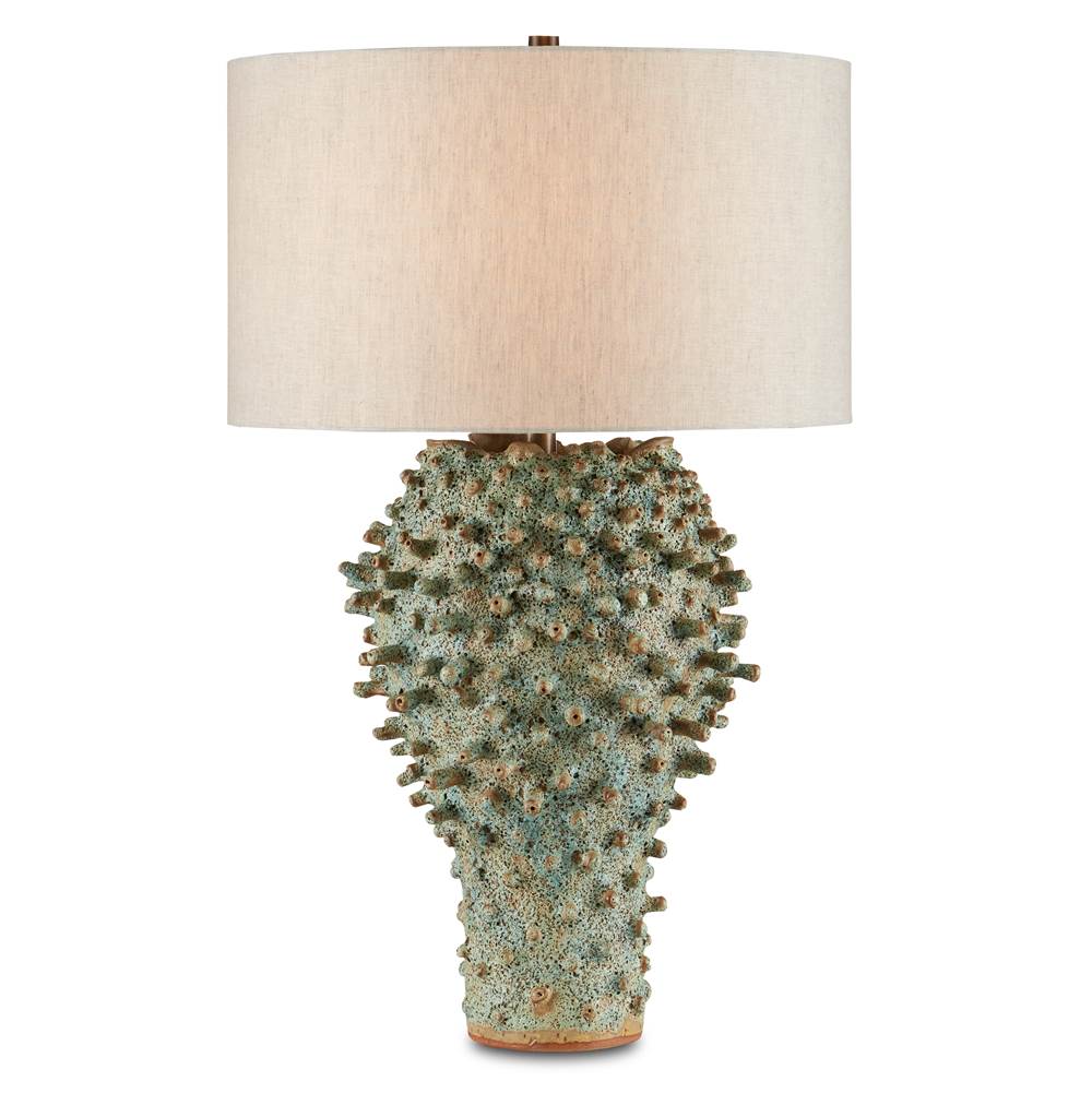 Currey And Company Sea Urchin Green Table Lamp