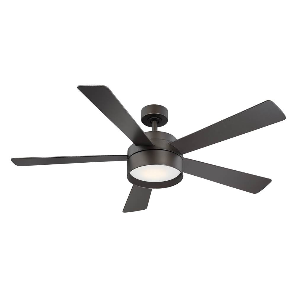 Eglo 5 Blade Ceiling Fan w/ Bronze Finish, Bronze Colored Blades & Integrated LED Light Kit