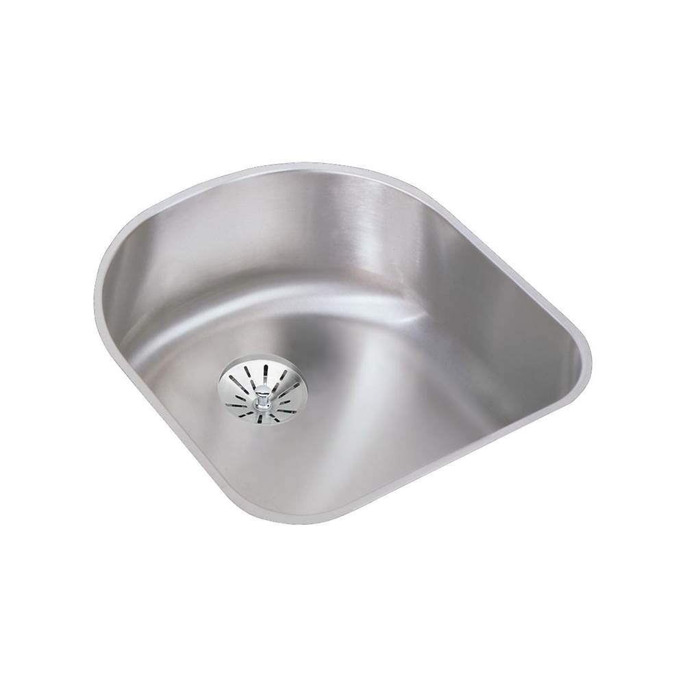 Elkay Lustertone Classic Stainless Steel 18-1/2'' x 20'' x 7-1/2'', Single Bowl Undermount Sink with Perfect Drain