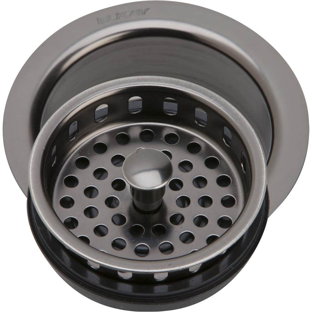 Elkay 3-1/2'' Drain Fitting Antique Steel Finish Disposer Flange and Removable Strainer