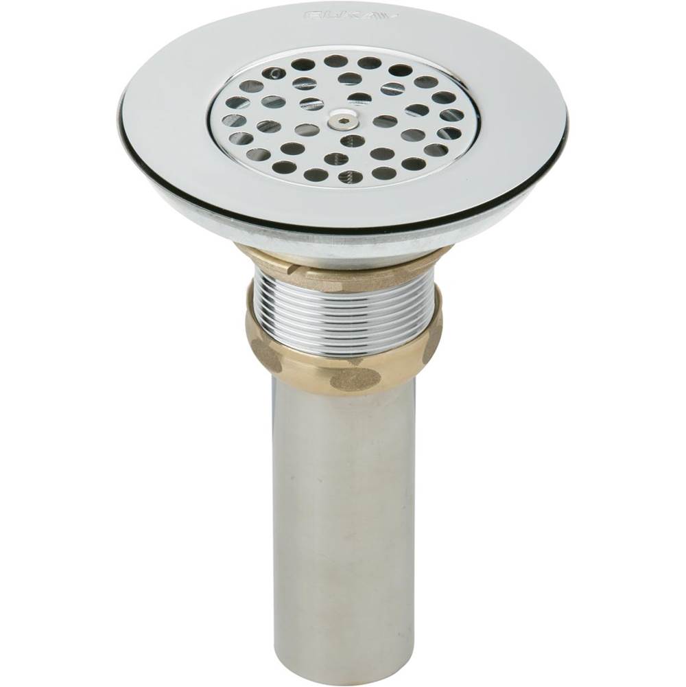Elkay 3-1/2''Drain Nickel Plated Brass Body, Vandal-resistant Strainer and Tailpiece