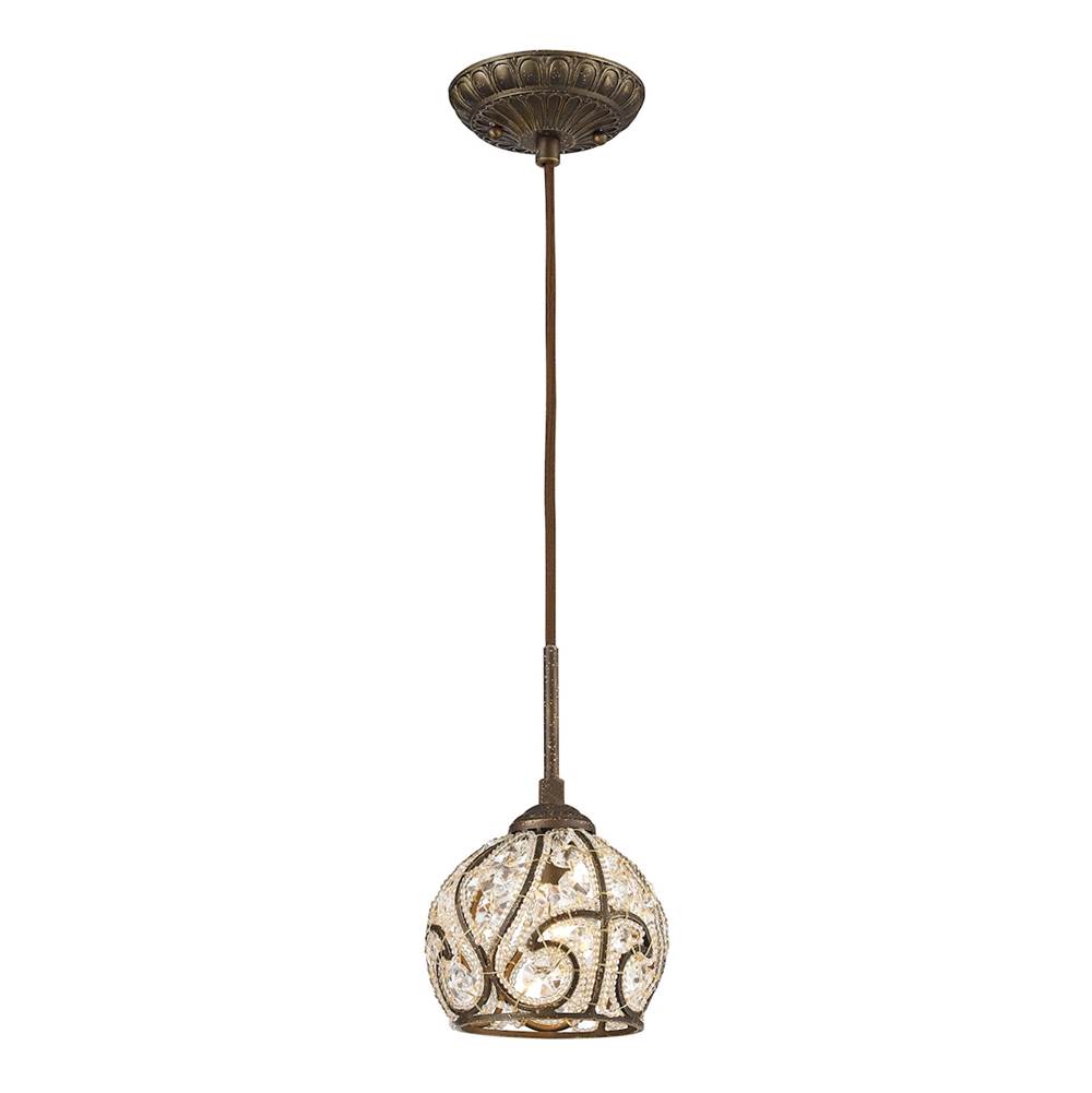 Elk Lighting Elizabethan 6'' Wide 1-Light Mini Pendant - Dark Bronze