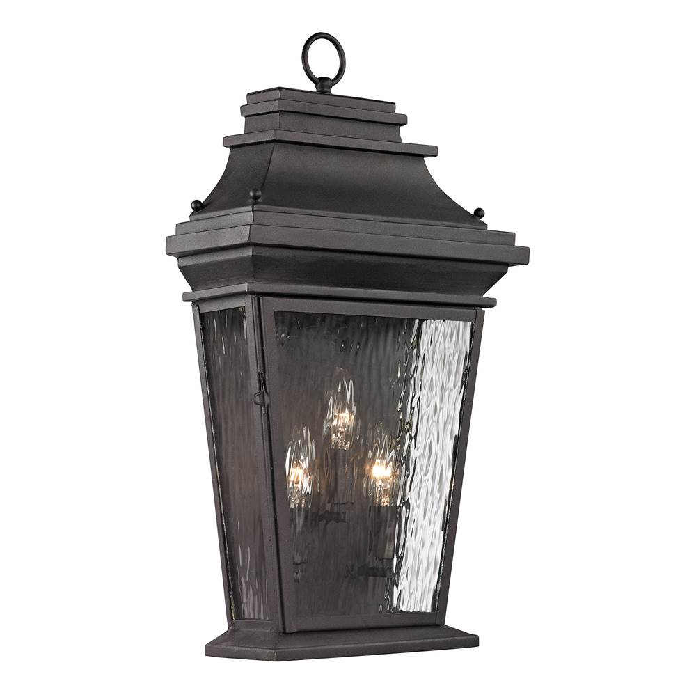 Elk Lighting Forged Provincial 22'' High 3-Light Outdoor Sconce - Charcoal