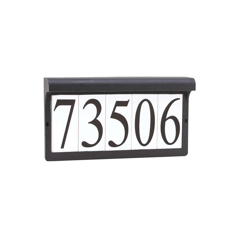 Generation Lighting Address Light Collection Traditional Black Powdercoat Aluminum Address Sign Light Fixture