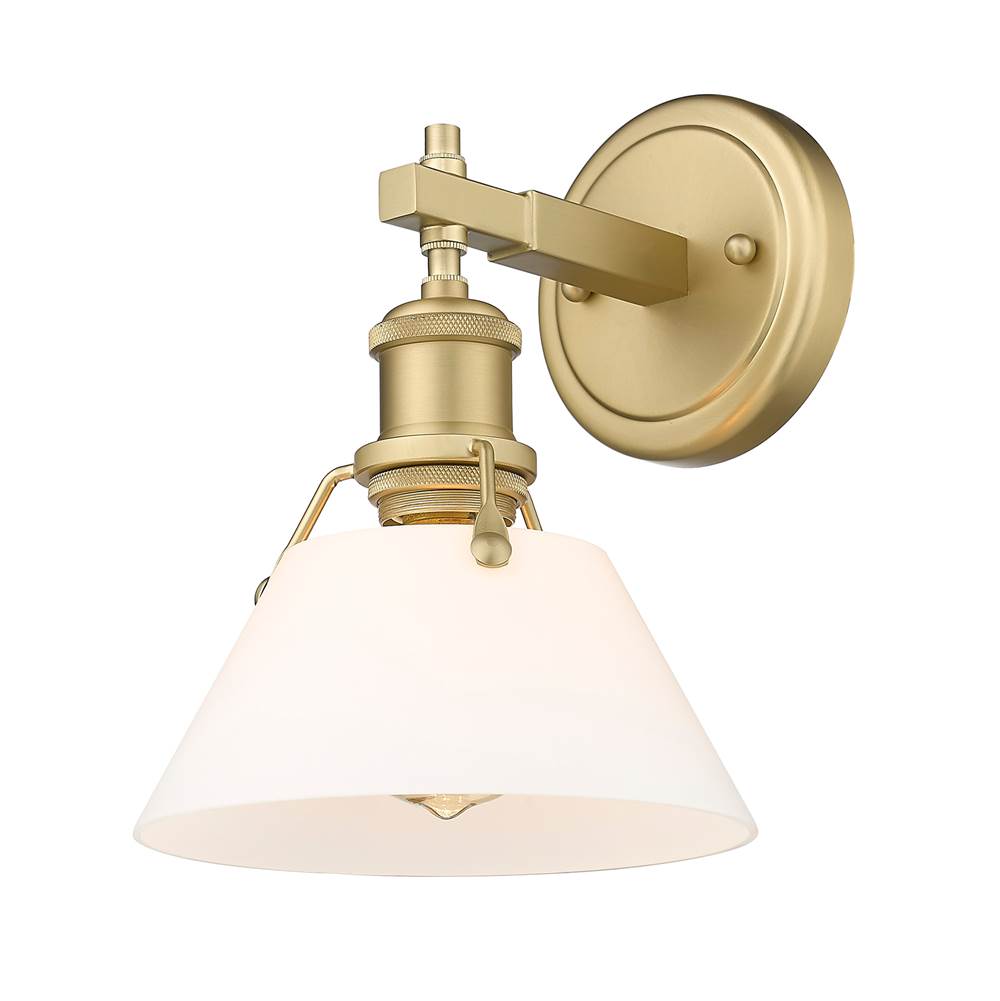 Golden Lighting Orwell BLK 1 Light Bath Vanity in Brushed Champagne Bronze with a Clear Glass Shade