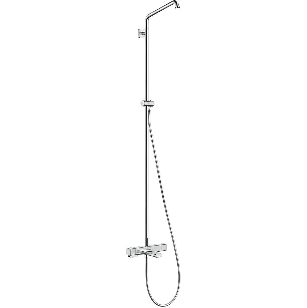 Hansgrohe Croma E Showerpipe with Tub Filler without Shower Components in Brushed Nickel