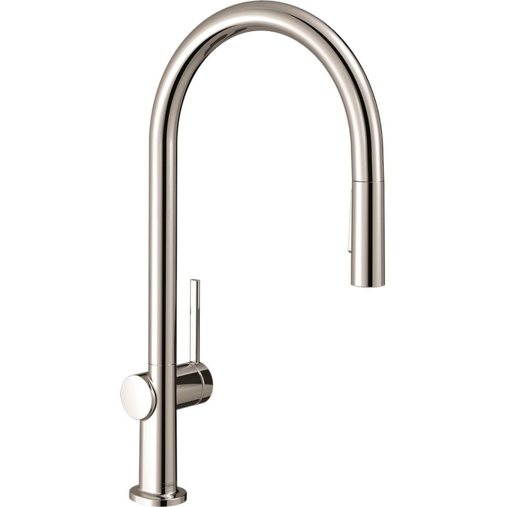 Hansgrohe Talis N HighArc Kitchen Faucet, O-Style 2-Spray Pull-Down with sBox, 1.75 GPM in Polished Nickel