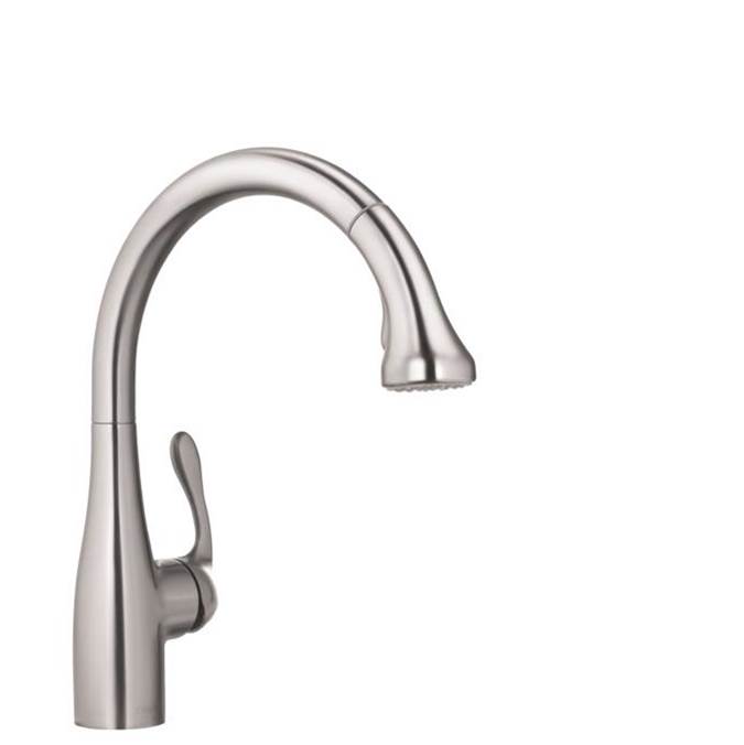 Hansgrohe Allegro E Gourmet HighArc Kitchen Faucet, 2-Spray Pull-Down, 1.75 GPM in Steel Optic
