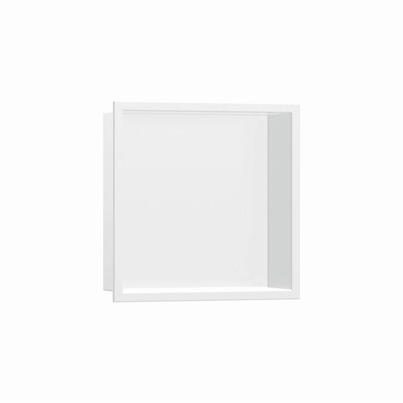 Hansgrohe XtraStoris Original Wall Niche with Integrated Frame 12''x 12''x 4''  in Matte White