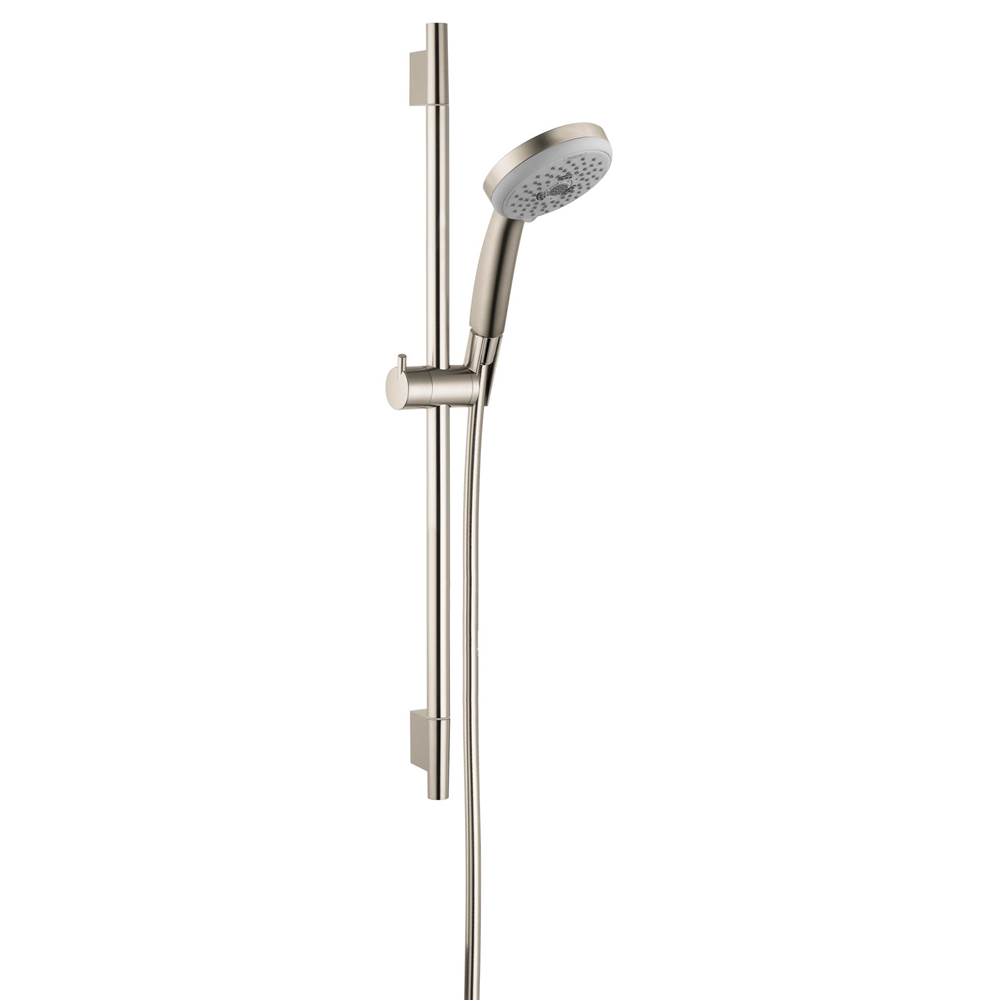 Hansgrohe Croma 100 Wallbar Set 3-Jet, 1.75 GPM in Brushed Nickel