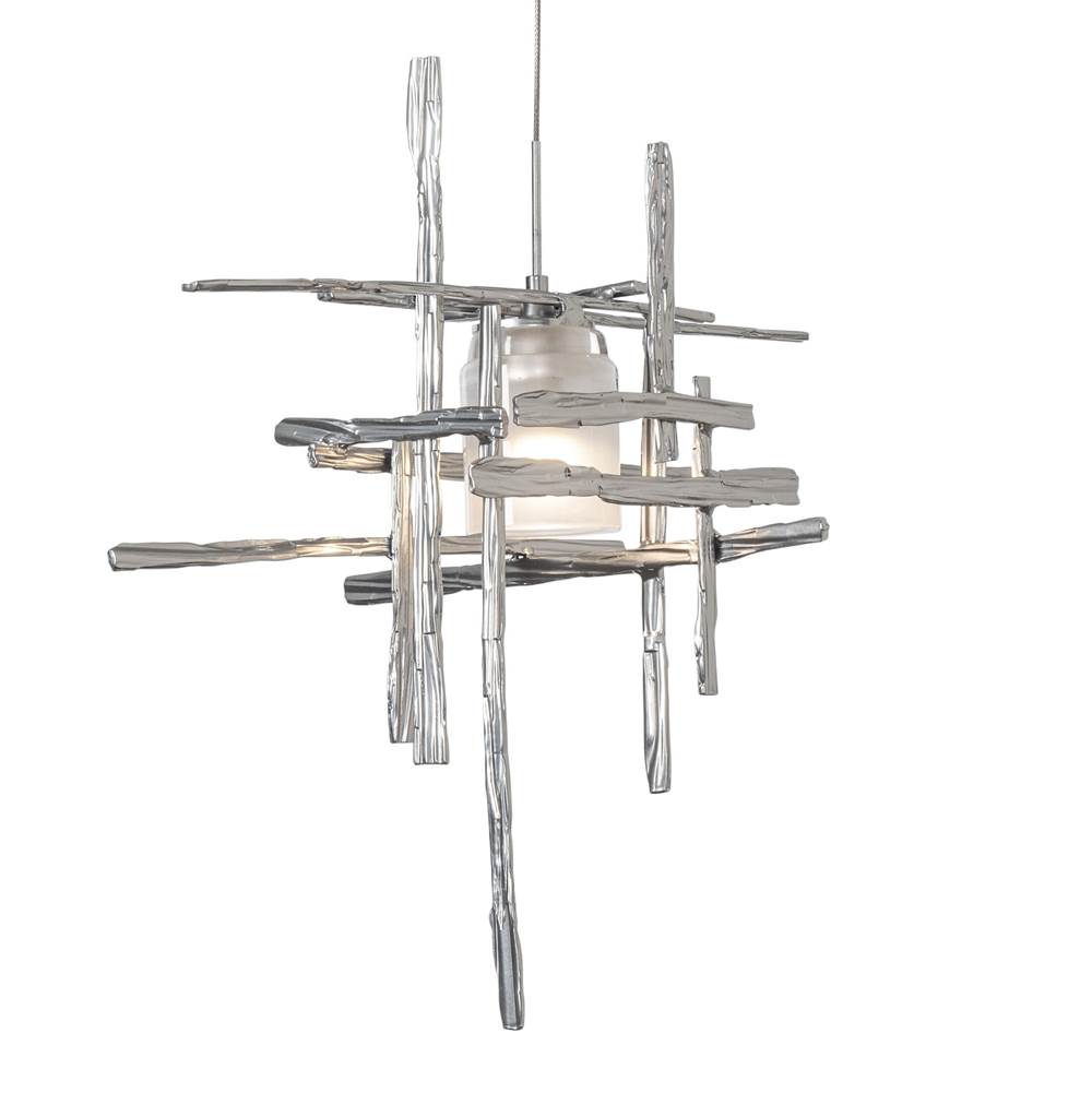 Hubbardton Forge Tura Frosted Glass Low Voltage Mini Pendant, 161185-SKT-STND-84-YC0305
