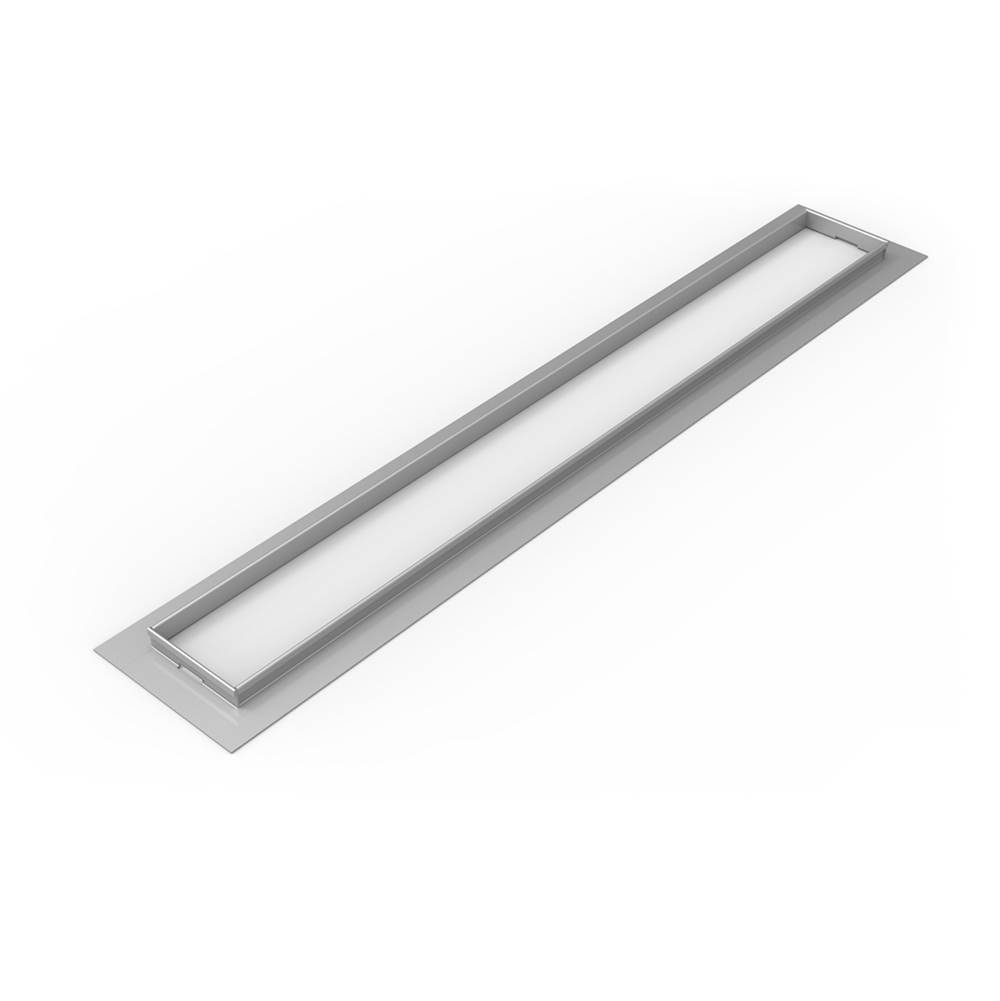 Infinity Drain 30'' Length x 1/2'' Height Clamping Collar in polished stainless for Universal Infinity Drain™