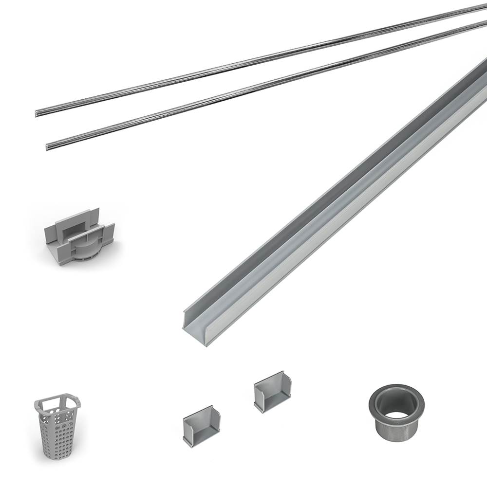 Infinity Drain 96'' Rough Only Kit for S-AG 38 and S-DG 38 series. Includes PVC Components and Channel Trim