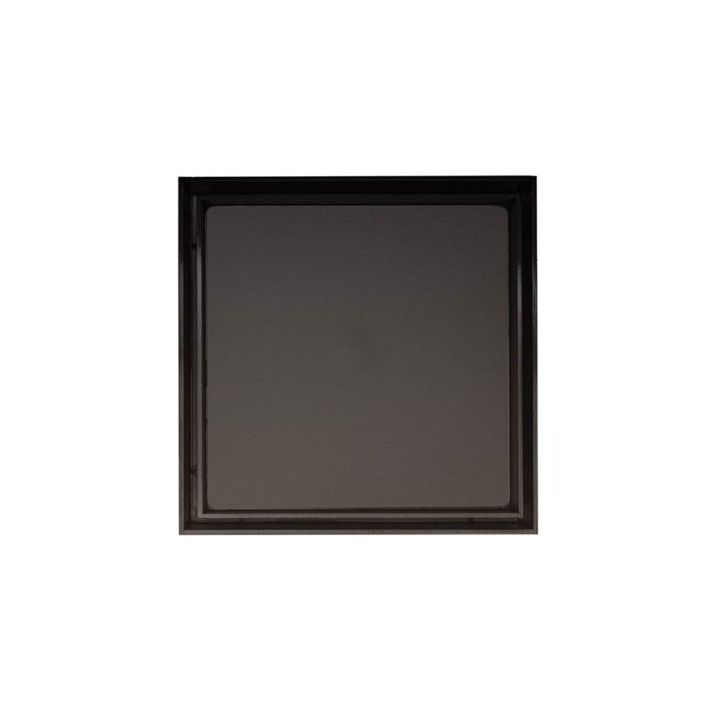 Infinity Drain 5'' x 5'' TD 15 Tile Insert Complete Kit in Oil Rubbed Bronze with PVC Drain Body, 2'' Outlet