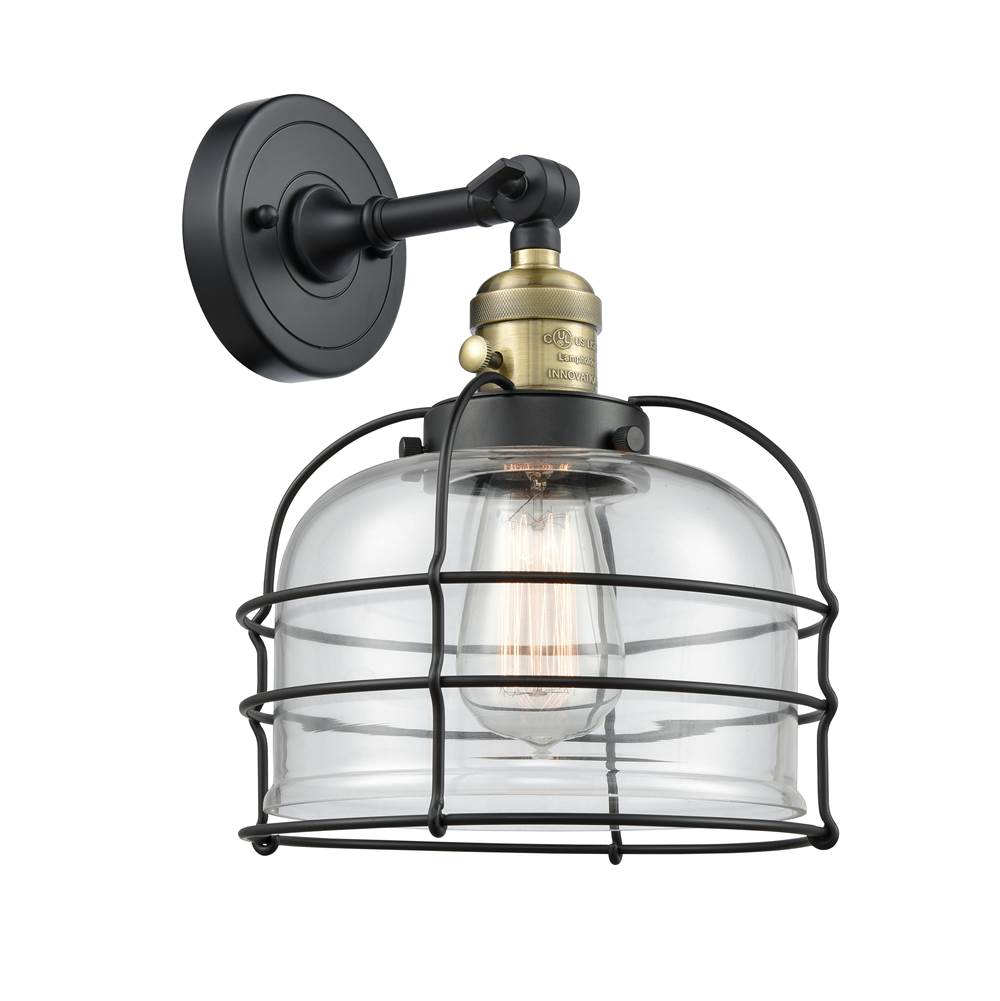 Innovations Bell Cage 1 Light 9 inch Sconce With Switch