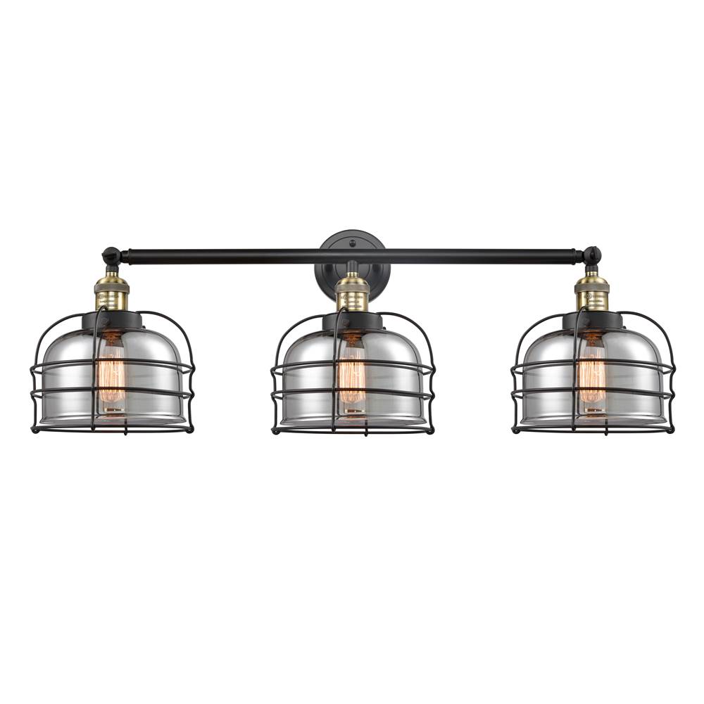 Innovations Large Bell Cage 3 Light Bath Vanity Light part of the Franklin Restoration Collection
