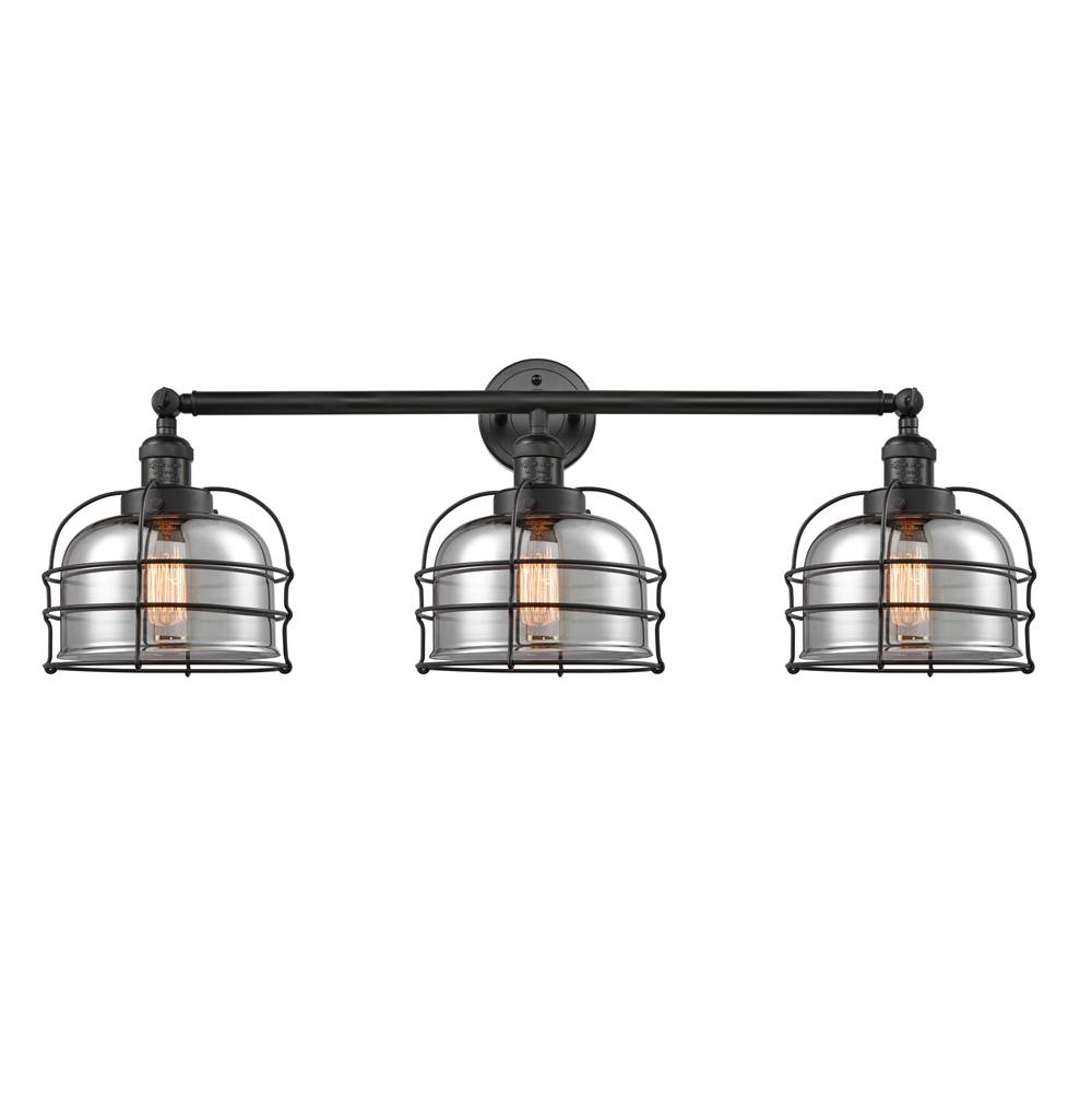 Innovations Large Bell Cage 3 Light Bath Vanity Light part of the Franklin Restoration Collection