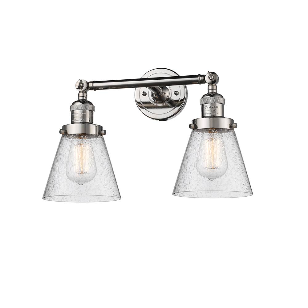 Innovations Small Cone 2 Light Bath Vanity Light part of the Franklin Restoration Collection