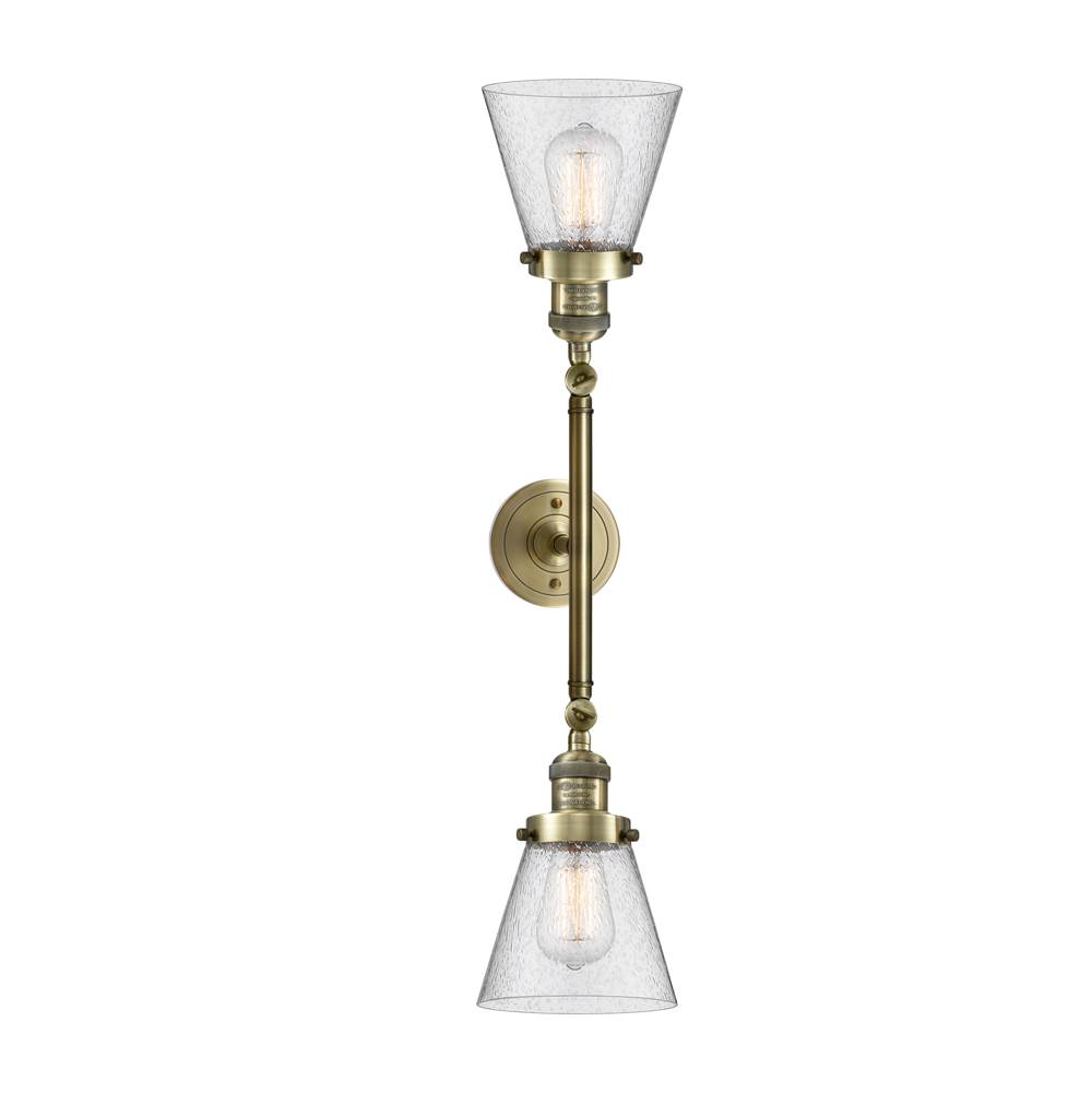Innovations Small Cone 2 Light Bath Vanity Light part of the Franklin Restoration Collection