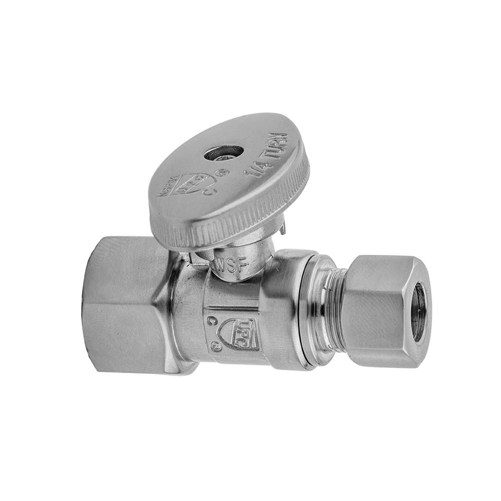 Jaclo Quarter Turn Straight Pattern 1/2'' IPS x 3/8'' O.D. Supply Valve with Oval Handle