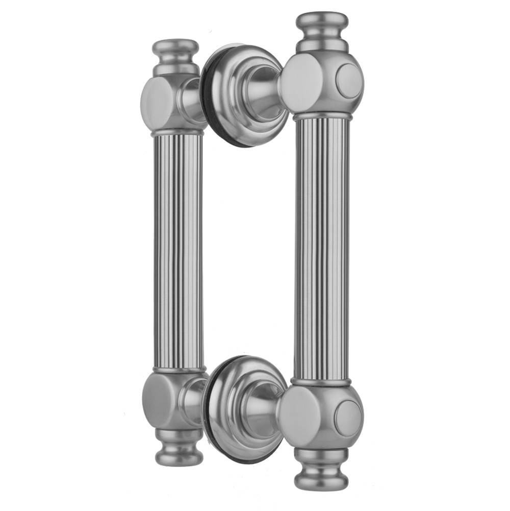 Jaclo 8'' H61 Reeded with End Caps Back to Back Shower Door Pull