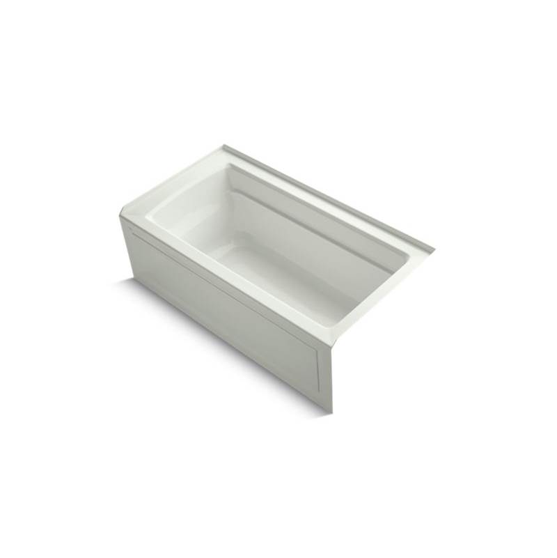 Kohler Archer® 60'' x 32'' alcove bath with Bask® heated surface, integral apron, integral flange, and right-hand drain