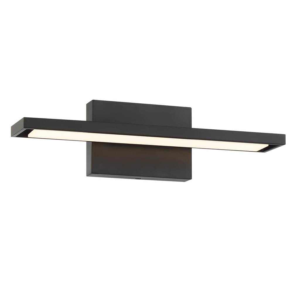 George Kovacs Parallel 18'' Coal LED Bath Vanity with Frosted Acrylic Diffuser