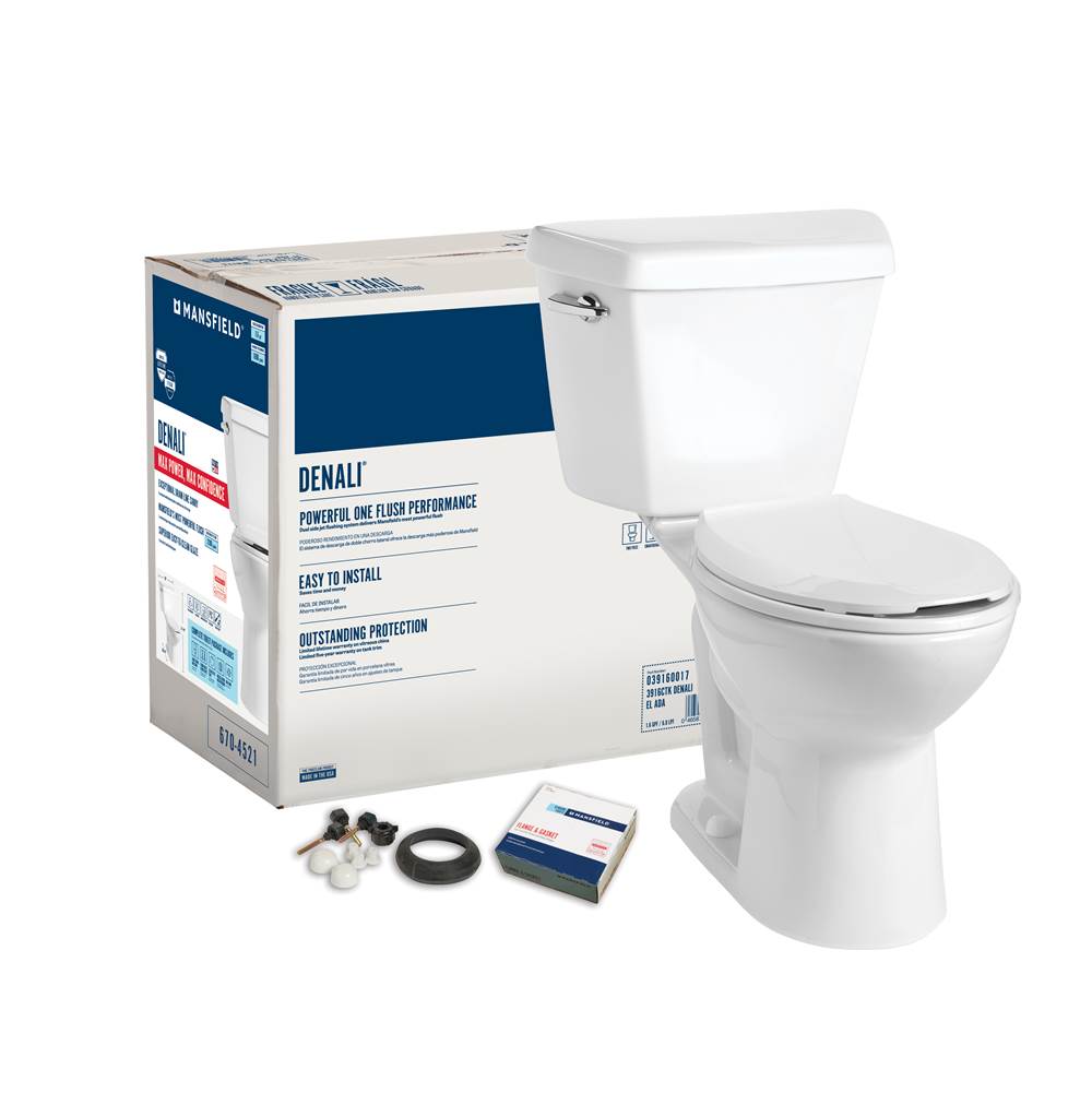Mansfield Plumbing Denali 1.6 Elongated SmartHeight Complete Toilet Kit