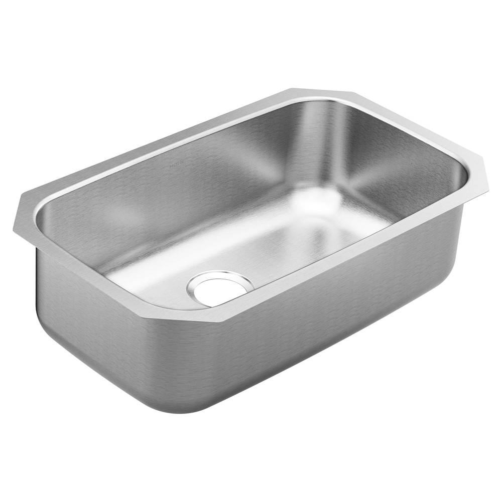 Moen 18000 Series 30-inch 18 Gauge Undermount Single Bowl Stainless Steel Kitchen Sink, 9-inch Depth