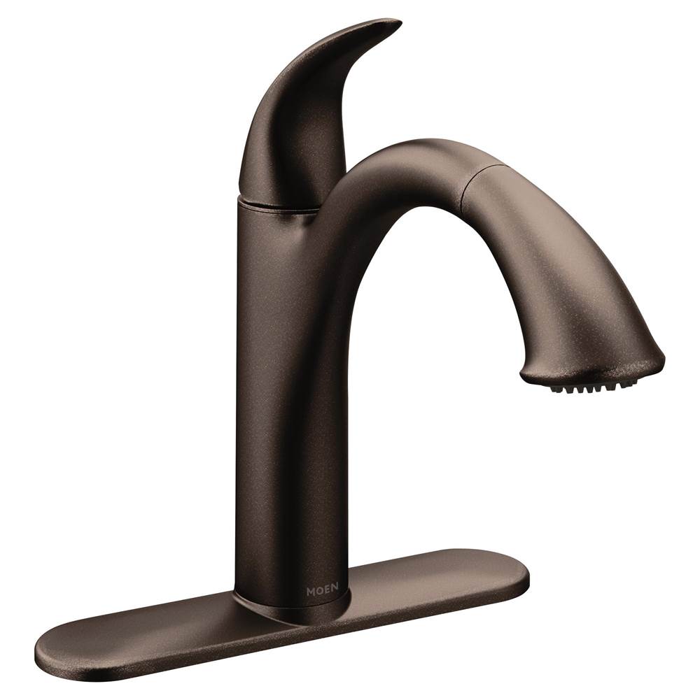 Moen Camerist One-Handle Pullout Kitchen Faucet Featuring Power Clean and Reflex, Oil Rubbed Bronze