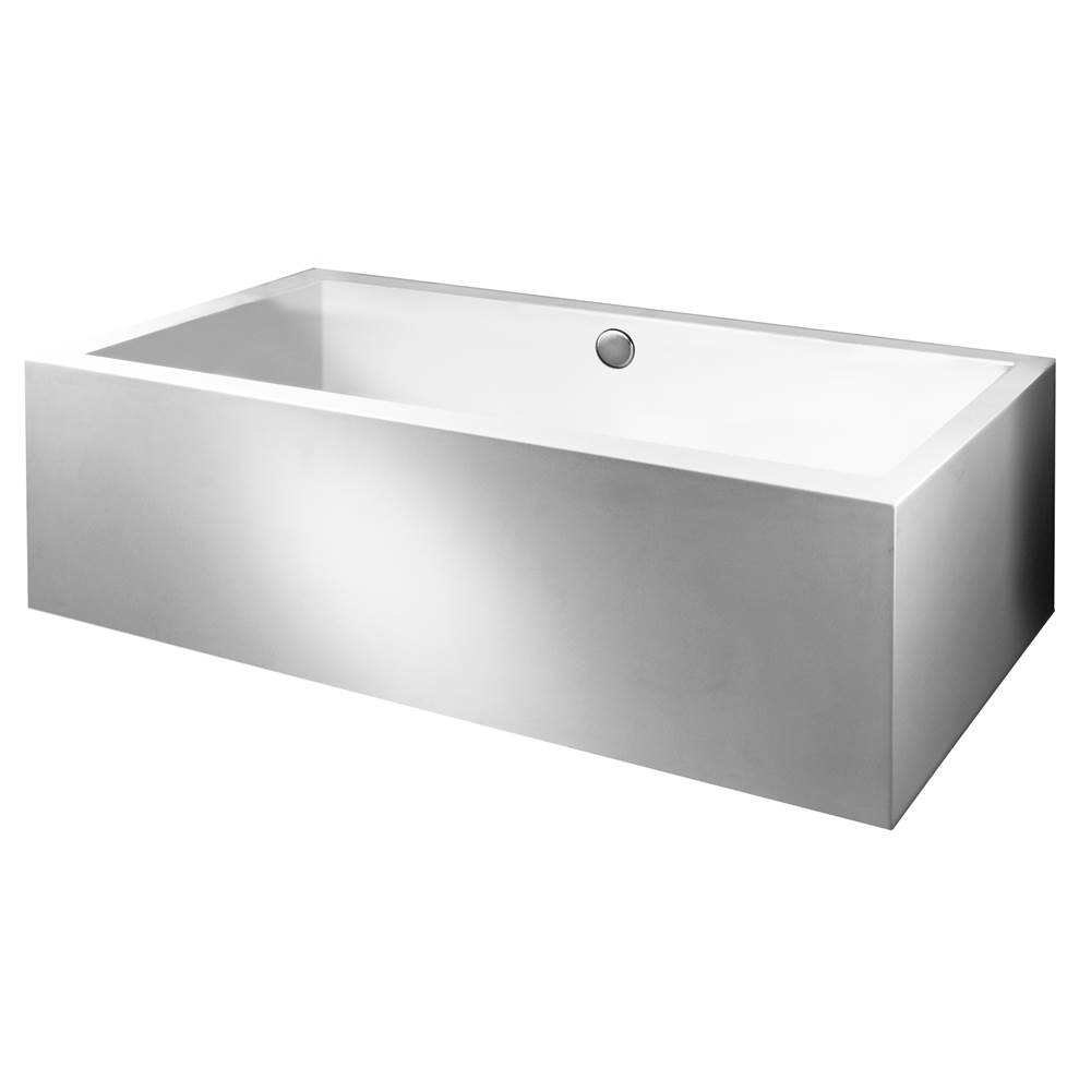 MTI Baths Andrea 18A Acrylic Cxl Sculpted 1 Side Air Bath Elite - White (72X48.25)