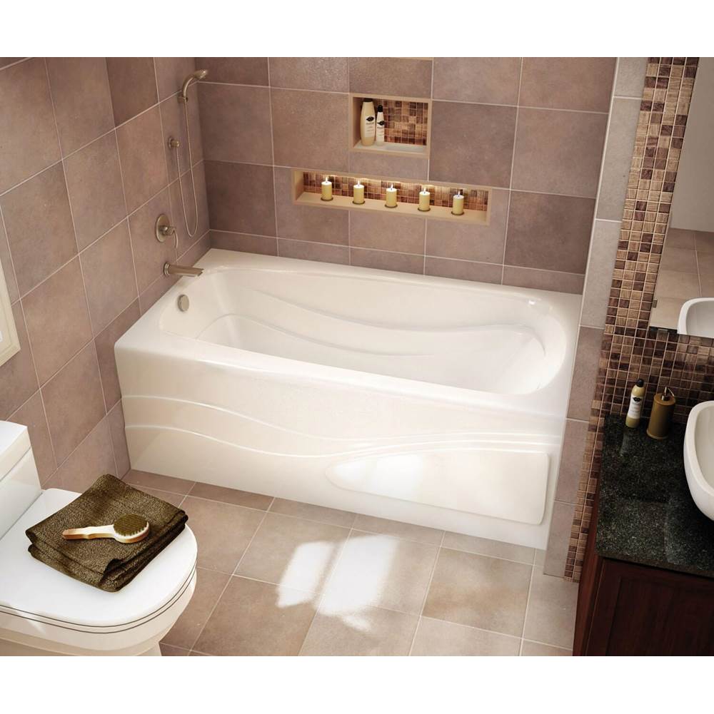 Maax Tenderness 6636 Acrylic Alcove Right-Hand Drain Whirlpool Bathtub in White