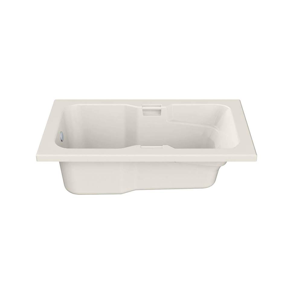 Maax Lopez 6036 Acrylic Alcove End Drain Whirlpool Bathtub in Biscuit