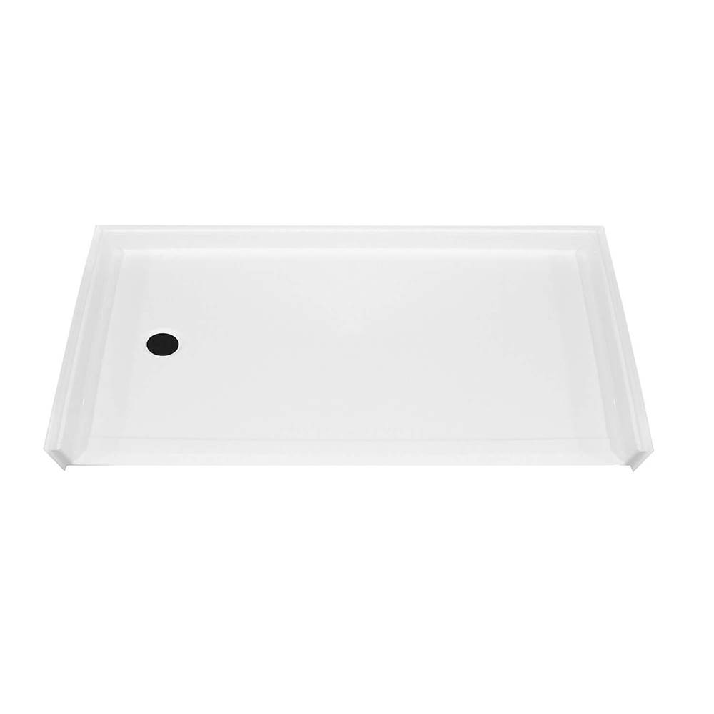 Maax MX QSI-6030-BF 1 in. AcrylX Alcove Shower Base with Right-Hand Drain in White