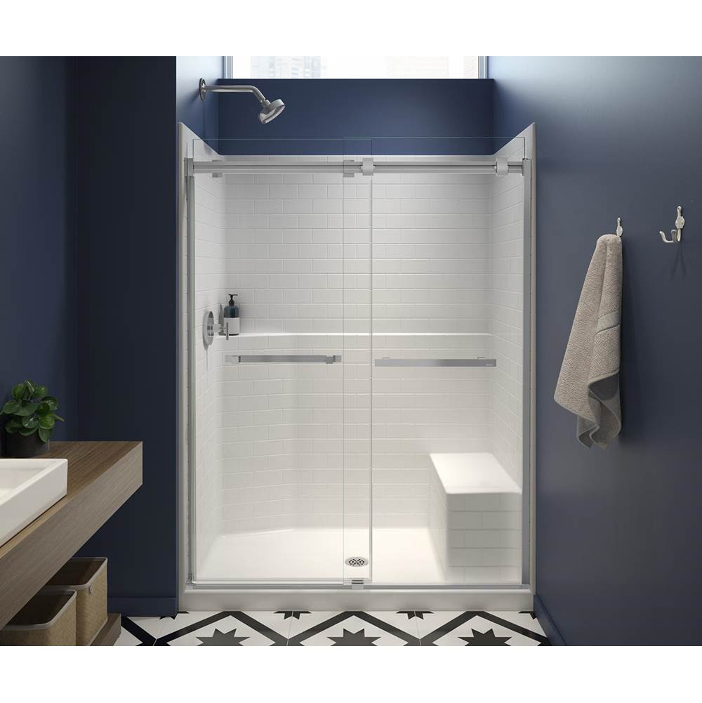 Maax 16034STTS 60 x 35 AcrylX Alcove Center Drain One-Piece Shower in White