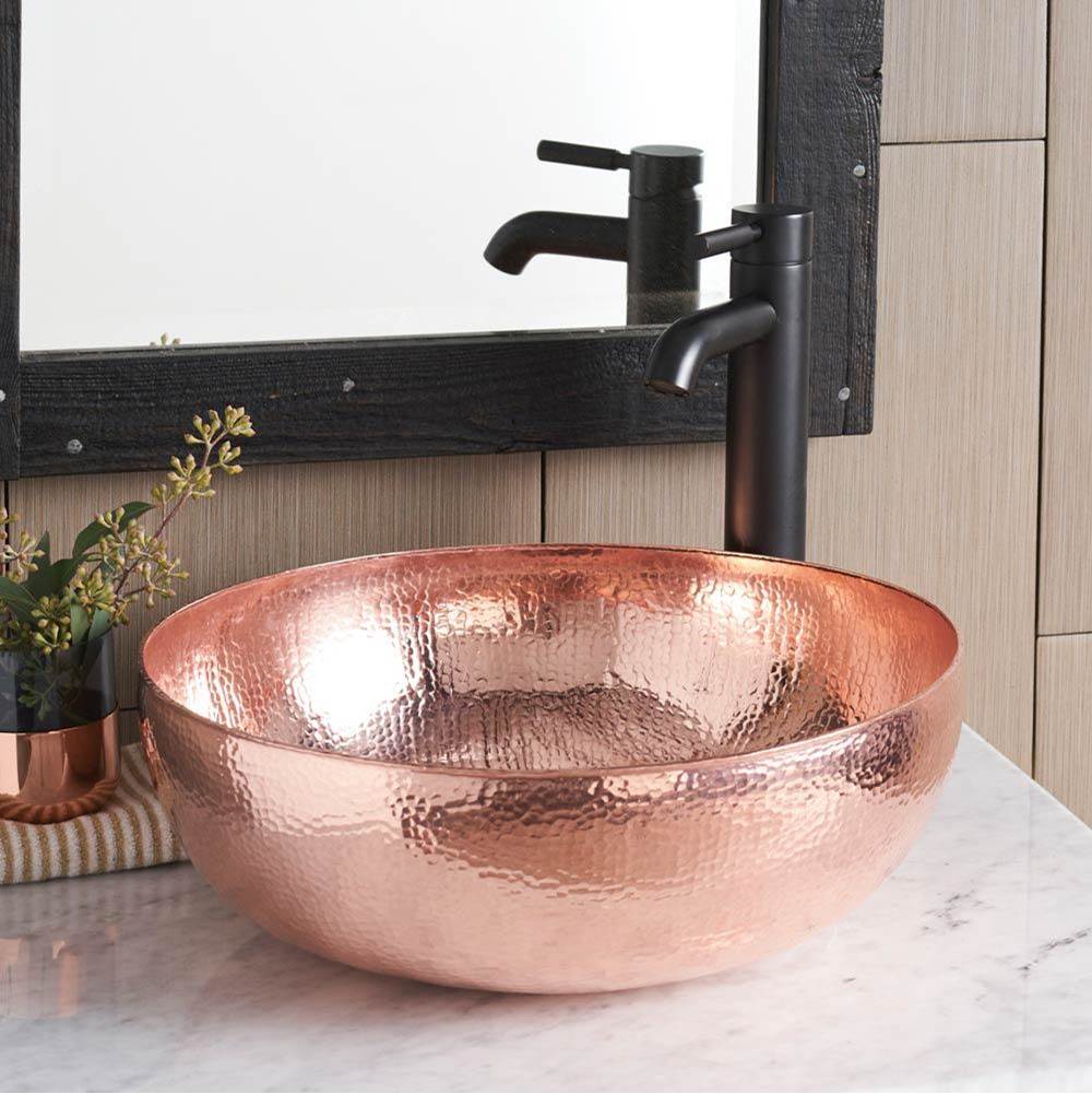 Native Trails Maestro Round Bathroom Sink in Polished Copper