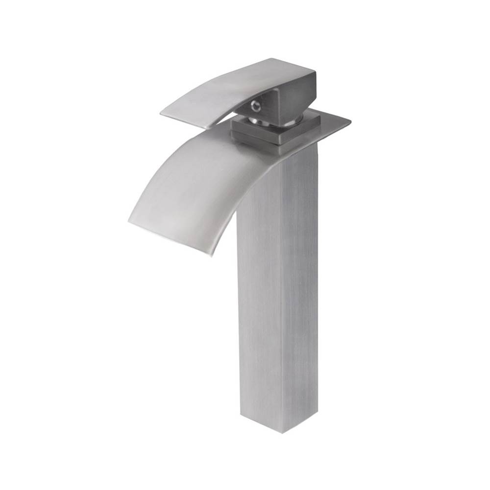 Novatto Novatto ECLIPSE Single Lever Waterfall Vessel Faucet, Brushed Nickel