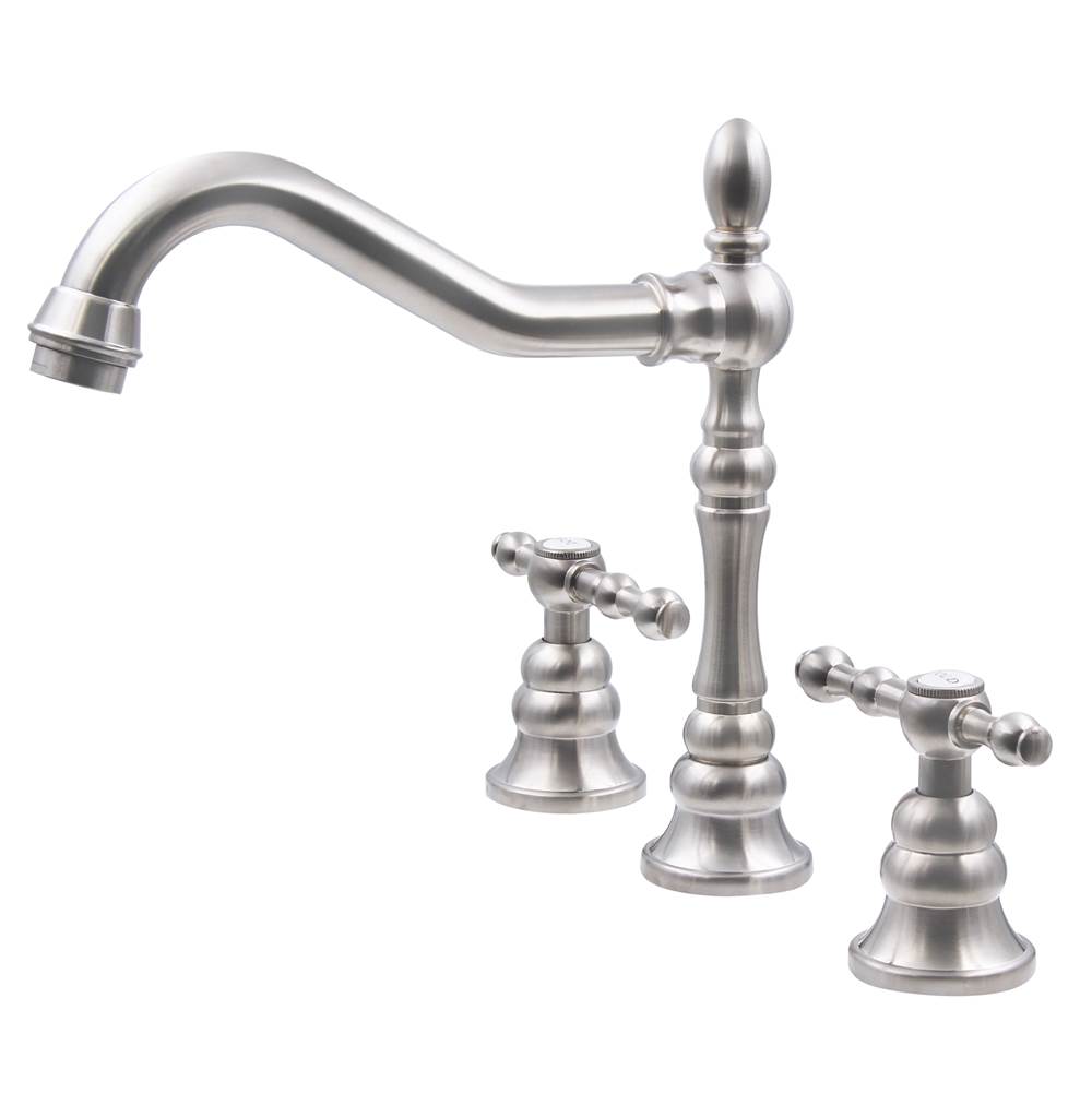 Novatto Novatto MILLER Widespread 2-Handle Lavatory Faucet in Brushed Nickel