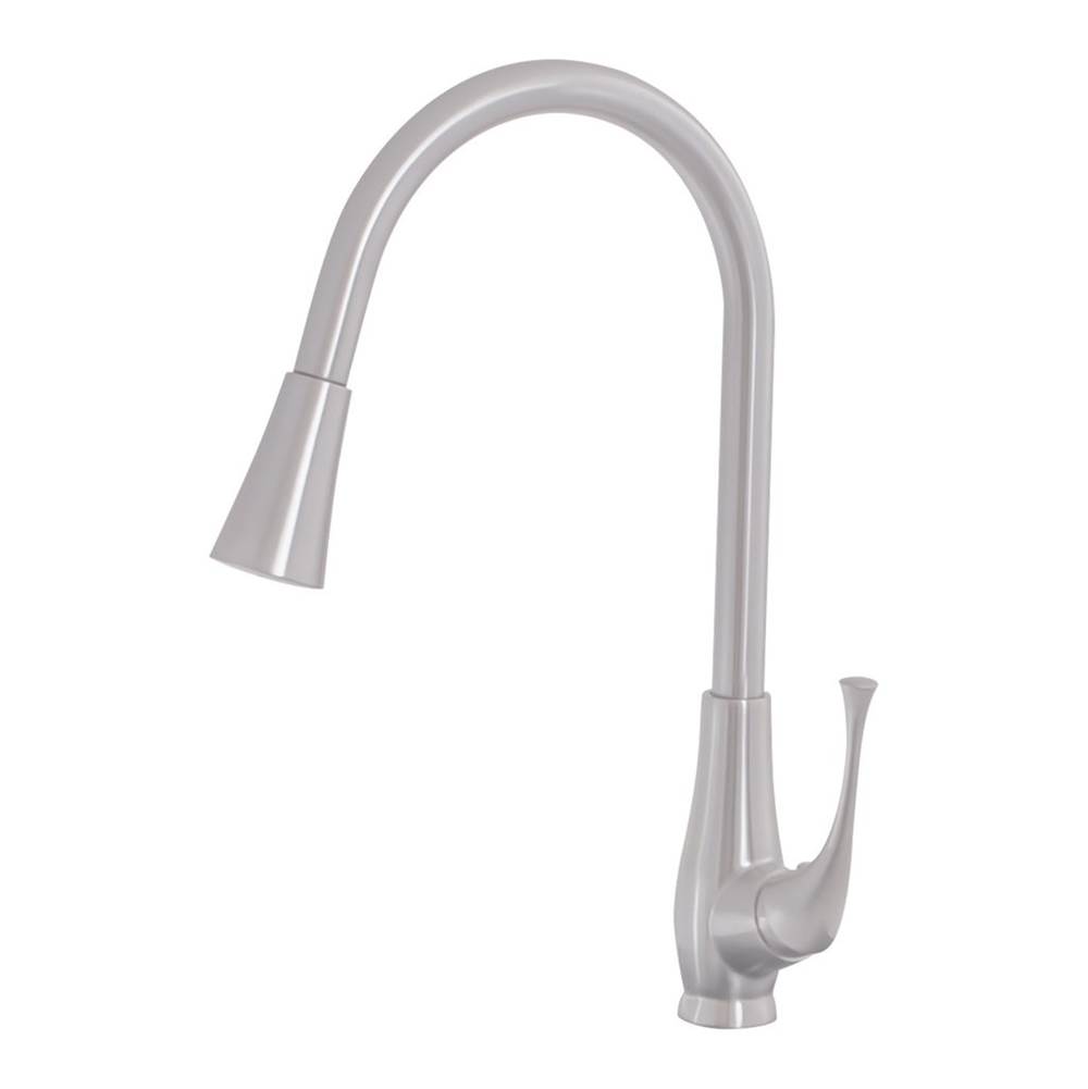 Novatto Novatto Single Lever Pull-down Kitchen Faucet, Brushed Nickel Finish