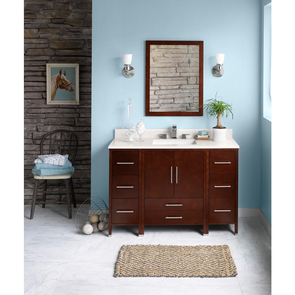 Ronbow 48'' Juno Bathroom Vanity Cabinet Base in Dark Cherry