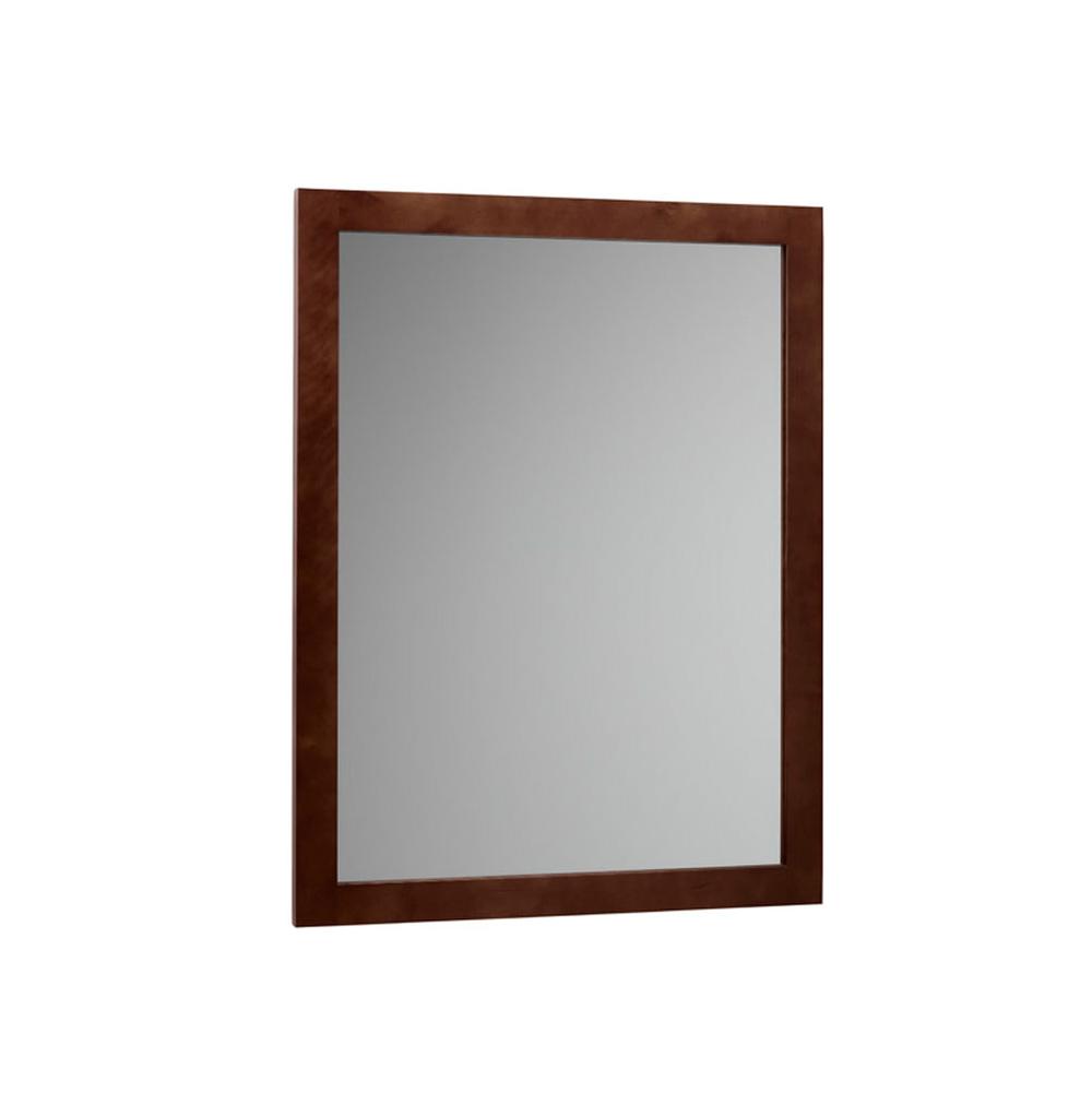 Ronbow 24'' Alina Contemporary Solid Wood Framed Bathroom Mirror in Dark Cherry