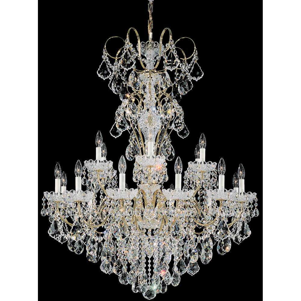 Schonbek New Orleans 18 Light 120V Chandelier in French Gold with Clear Radiance Crystal