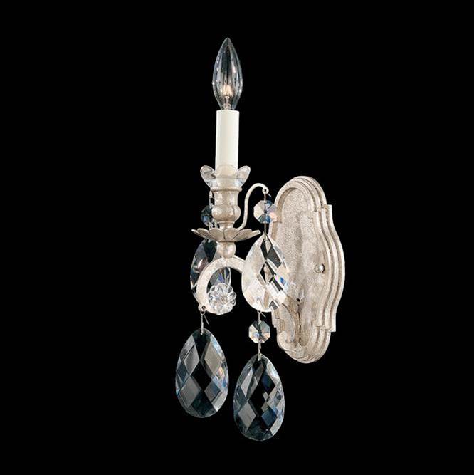 Schonbek Renaissance 1 Light 110V Wall Sconce in Antique Silver with Clear Crystals From Swarovski®