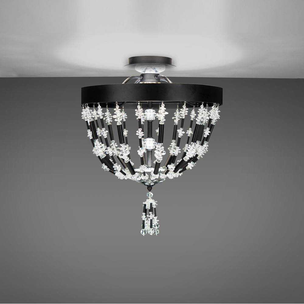 Schonbek BALI 16'' 110V Close to Ceiling in Black with Optic Crystal