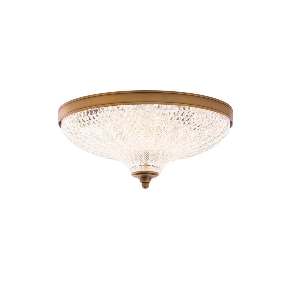 Schonbek ROMA 12'' 110V Close to Ceiling in Aged Brass with Optic Crystal
