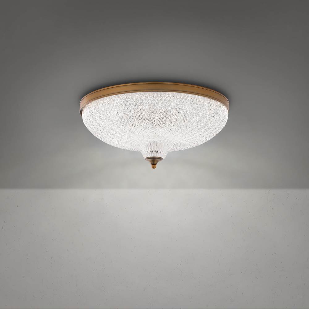 Schonbek ROMA 16'' 110V Close to Ceiling in Aged Brass with Optic Crystal