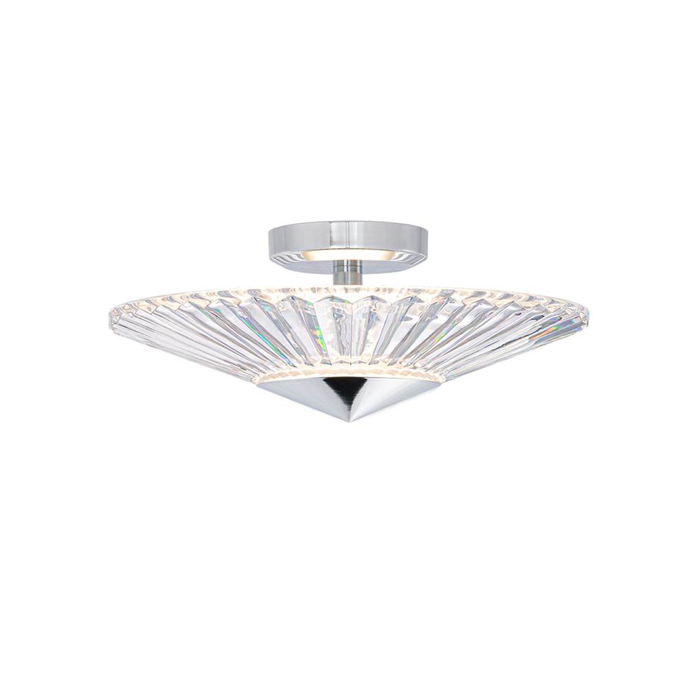 Schonbek ORIGAMI 16'' 110V Close to Ceiling in Polished Chrome with Clear Heritage Crystal