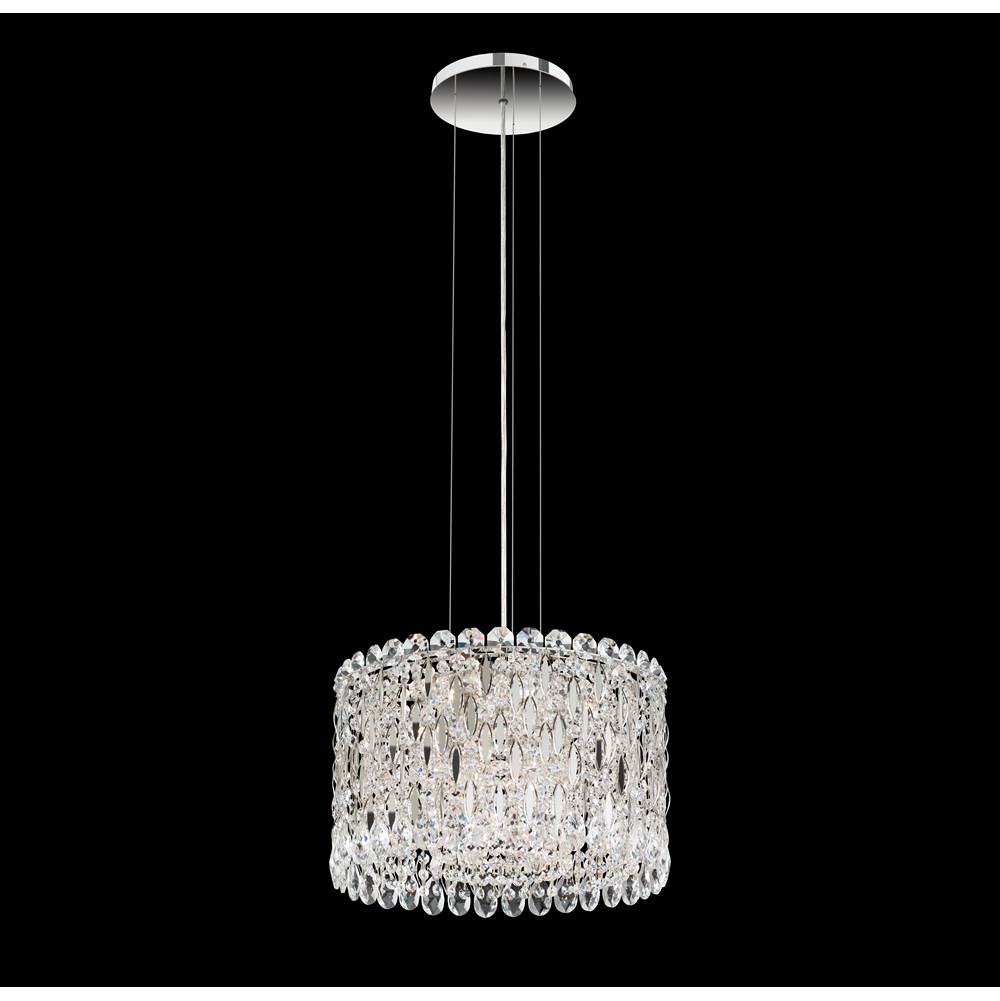 Schonbek Sarella 8 Light 120V Mini Pendant in Antique Silver with Clear Radiance Crystal