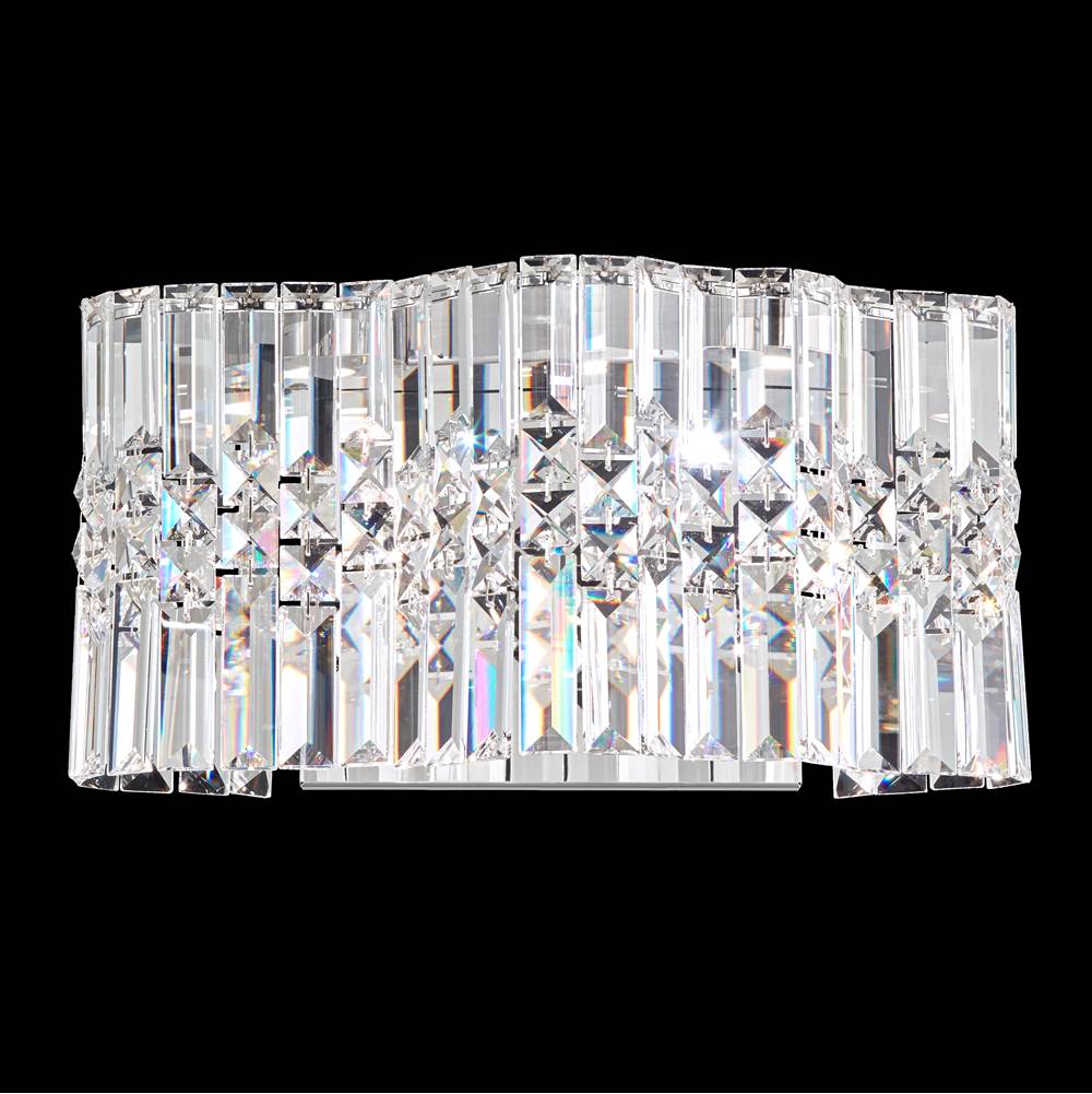 Schonbek Selene 15in LED 3000K 120V Wall Sconce in Stainless Steel with Clear Optic Crystal