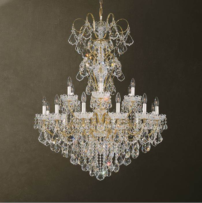 Schonbek New Orleans 18 Light 110V Chandelier in French Gold with Clear Crystals From Swarovski®